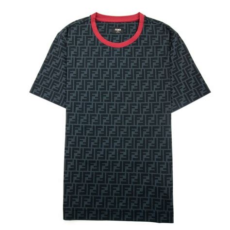 black red and white fendi shirt card logo|fendi t shirts.